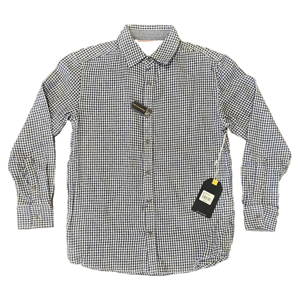 Hudson & Barrow Mountain Flannel Men's Long Sleeve Shirt Sz S NWT Navy/White